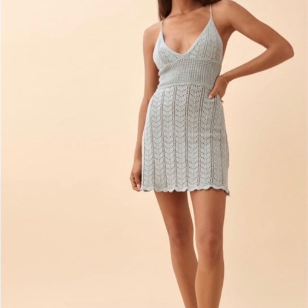 Reformation Juno mini dress XL In Gossamer